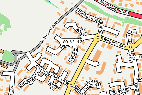 SO18 3LH map - OS OpenMap – Local (Ordnance Survey)