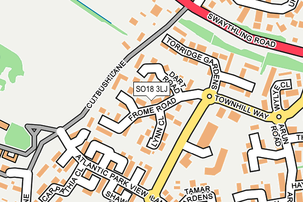 SO18 3LJ map - OS OpenMap – Local (Ordnance Survey)