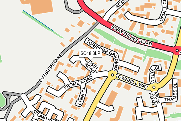 SO18 3LP map - OS OpenMap – Local (Ordnance Survey)