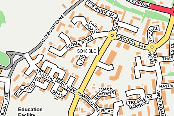 SO18 3LQ map - OS OpenMap – Local (Ordnance Survey)