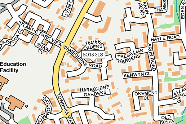 SO18 3LS map - OS OpenMap – Local (Ordnance Survey)