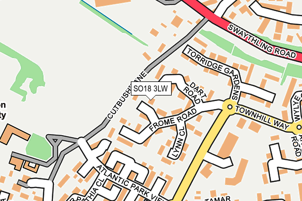 SO18 3LW map - OS OpenMap – Local (Ordnance Survey)
