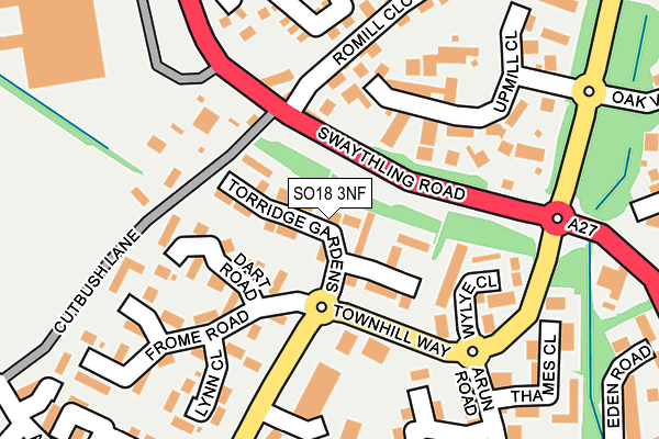 SO18 3NF map - OS OpenMap – Local (Ordnance Survey)