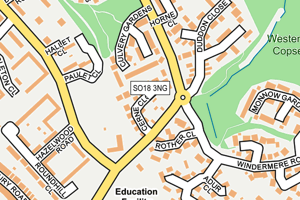 SO18 3NG map - OS OpenMap – Local (Ordnance Survey)