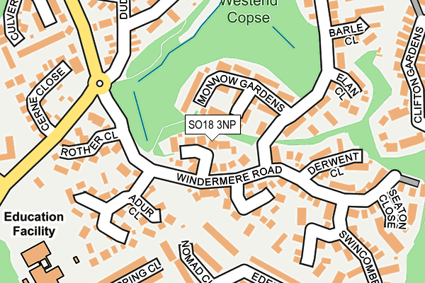 SO18 3NP map - OS OpenMap – Local (Ordnance Survey)