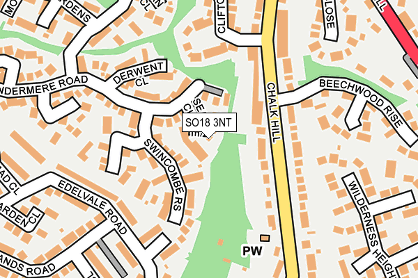 SO18 3NT map - OS OpenMap – Local (Ordnance Survey)