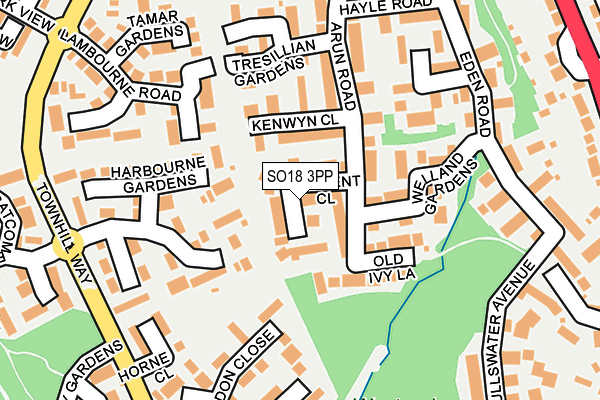 SO18 3PP map - OS OpenMap – Local (Ordnance Survey)