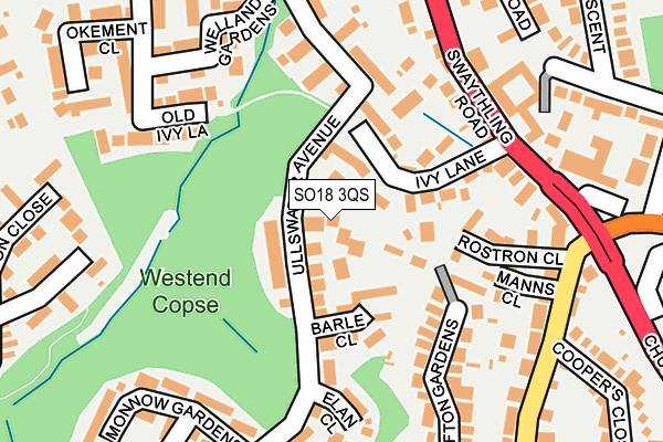 SO18 3QS map - OS OpenMap – Local (Ordnance Survey)