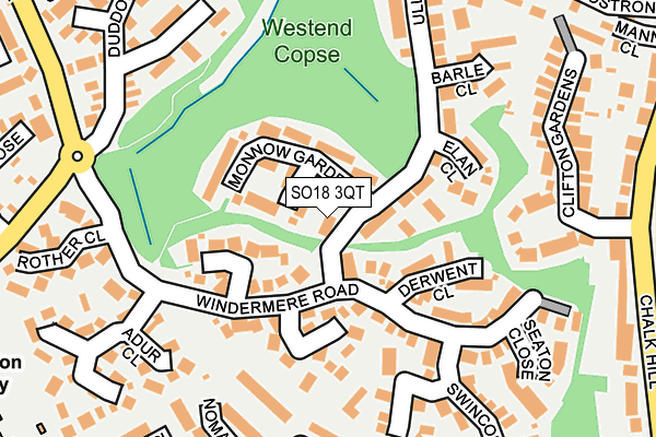 SO18 3QT map - OS OpenMap – Local (Ordnance Survey)