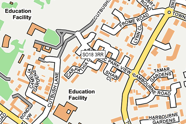 SO18 3RR map - OS OpenMap – Local (Ordnance Survey)