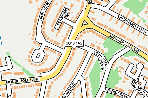 SO18 4AS map - OS OpenMap – Local (Ordnance Survey)