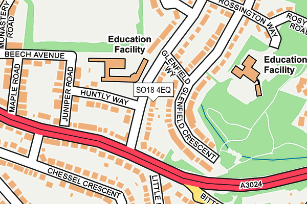 SO18 4EQ map - OS OpenMap – Local (Ordnance Survey)