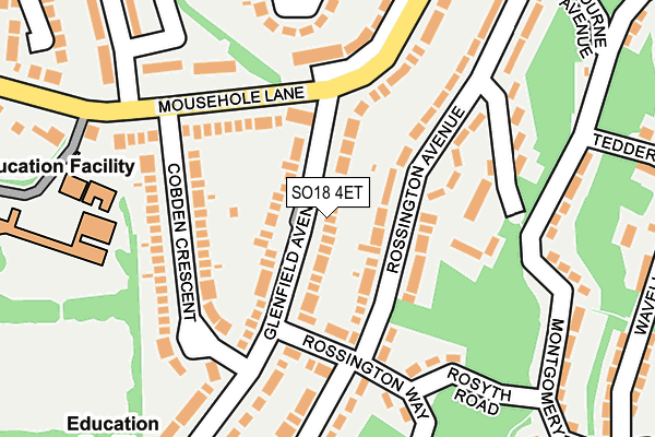 SO18 4ET map - OS OpenMap – Local (Ordnance Survey)