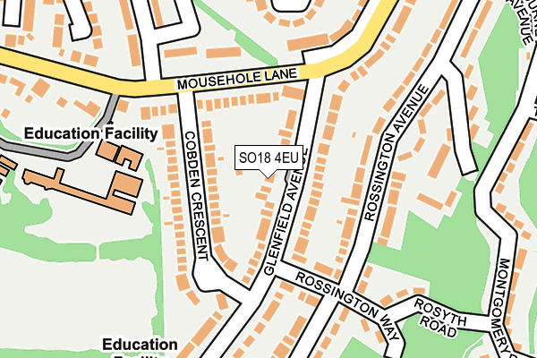 SO18 4EU map - OS OpenMap – Local (Ordnance Survey)