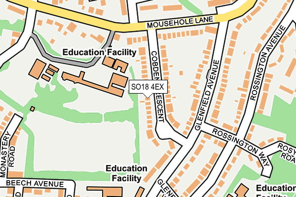 SO18 4EX map - OS OpenMap – Local (Ordnance Survey)