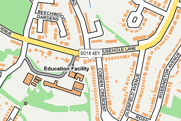 SO18 4EY map - OS OpenMap – Local (Ordnance Survey)