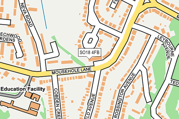 SO18 4FB map - OS OpenMap – Local (Ordnance Survey)