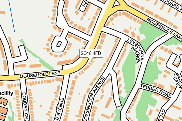 SO18 4FD map - OS OpenMap – Local (Ordnance Survey)