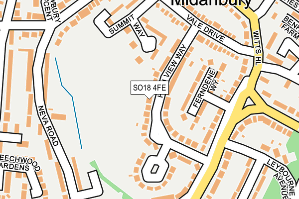 SO18 4FE map - OS OpenMap – Local (Ordnance Survey)