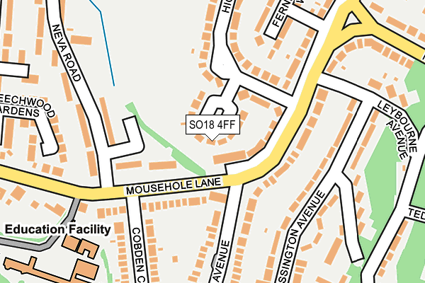 SO18 4FF map - OS OpenMap – Local (Ordnance Survey)