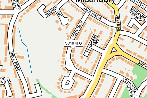 SO18 4FG map - OS OpenMap – Local (Ordnance Survey)