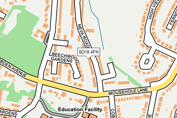 SO18 4FH map - OS OpenMap – Local (Ordnance Survey)