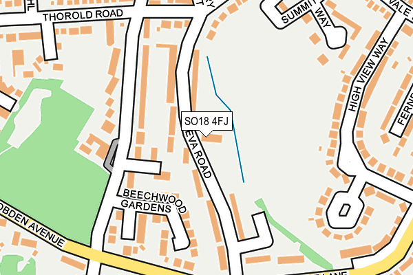 SO18 4FJ map - OS OpenMap – Local (Ordnance Survey)