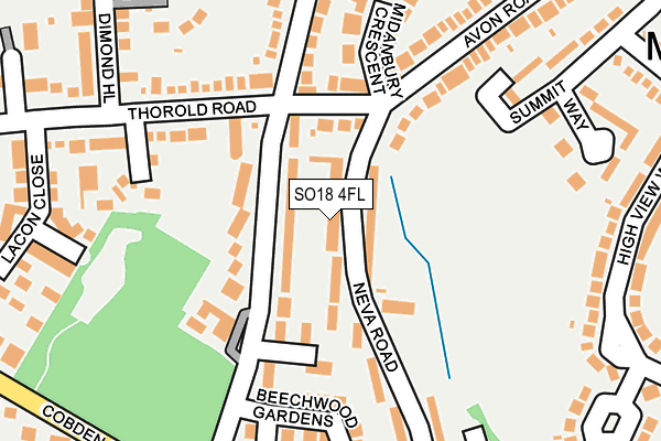 SO18 4FL map - OS OpenMap – Local (Ordnance Survey)