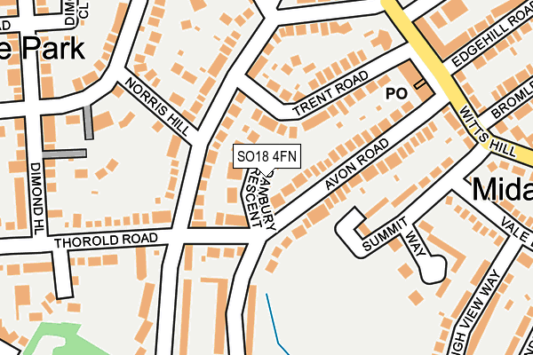 SO18 4FN map - OS OpenMap – Local (Ordnance Survey)