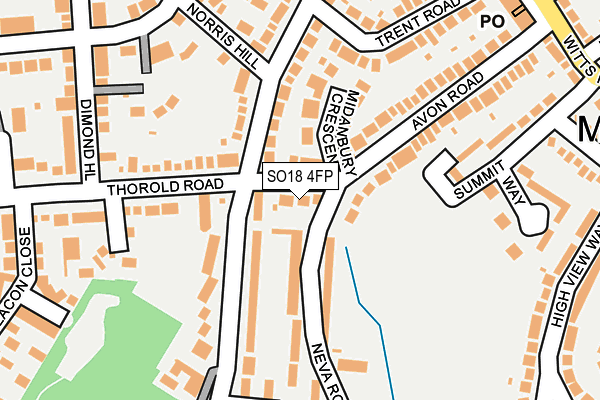SO18 4FP map - OS OpenMap – Local (Ordnance Survey)