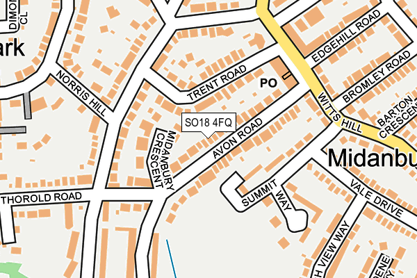 SO18 4FQ map - OS OpenMap – Local (Ordnance Survey)