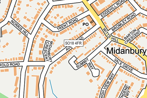 SO18 4FR map - OS OpenMap – Local (Ordnance Survey)