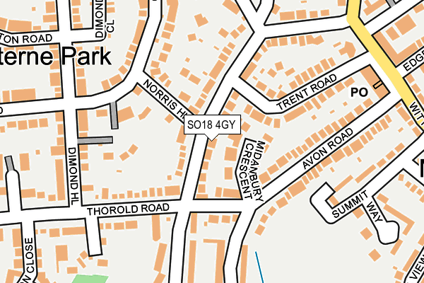 SO18 4GY map - OS OpenMap – Local (Ordnance Survey)