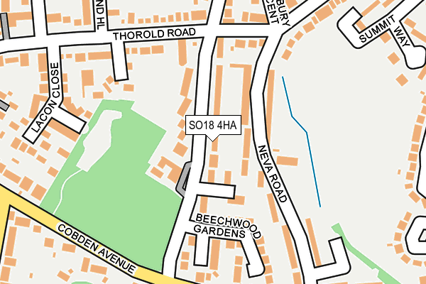 SO18 4HA map - OS OpenMap – Local (Ordnance Survey)