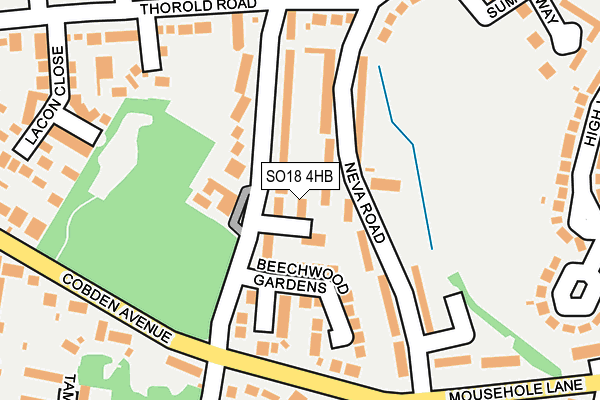 SO18 4HB map - OS OpenMap – Local (Ordnance Survey)