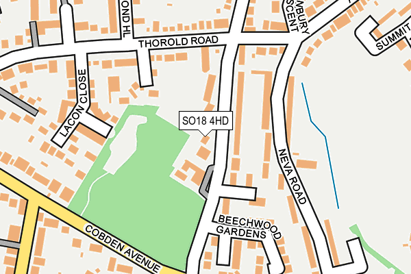 SO18 4HD map - OS OpenMap – Local (Ordnance Survey)