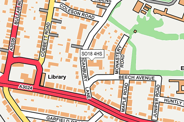 SO18 4HS map - OS OpenMap – Local (Ordnance Survey)