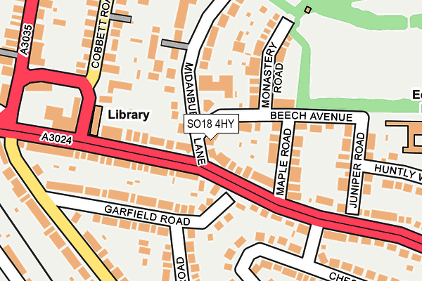 SO18 4HY map - OS OpenMap – Local (Ordnance Survey)