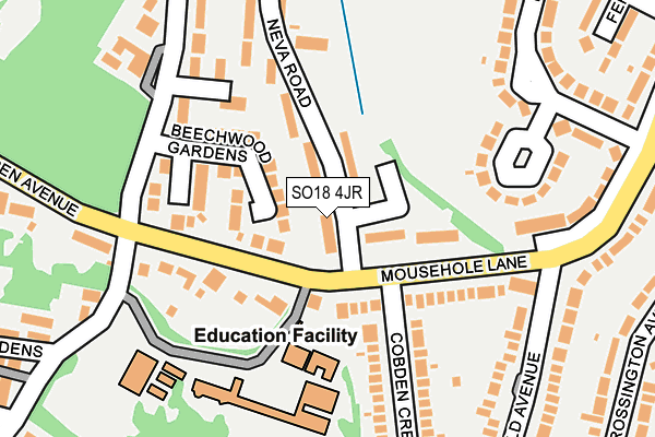 SO18 4JR map - OS OpenMap – Local (Ordnance Survey)