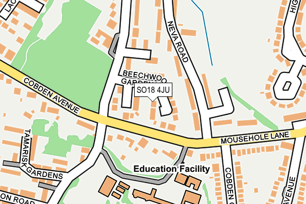 SO18 4JU map - OS OpenMap – Local (Ordnance Survey)