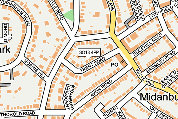SO18 4PP map - OS OpenMap – Local (Ordnance Survey)
