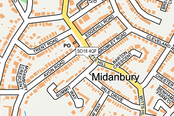 SO18 4QF map - OS OpenMap – Local (Ordnance Survey)