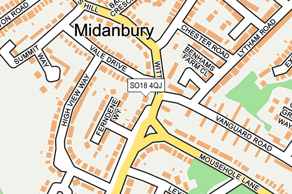 SO18 4QJ map - OS OpenMap – Local (Ordnance Survey)