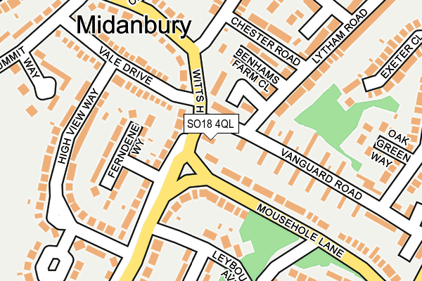 SO18 4QL map - OS OpenMap – Local (Ordnance Survey)