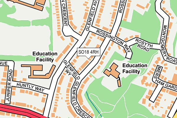 SO18 4RH map - OS OpenMap – Local (Ordnance Survey)