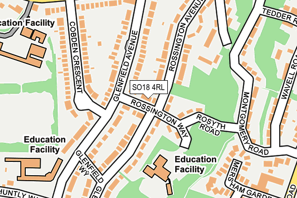 SO18 4RL map - OS OpenMap – Local (Ordnance Survey)