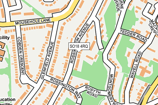 SO18 4RQ map - OS OpenMap – Local (Ordnance Survey)