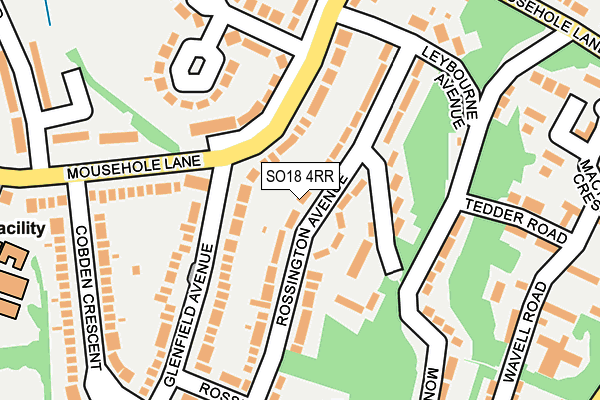 SO18 4RR map - OS OpenMap – Local (Ordnance Survey)