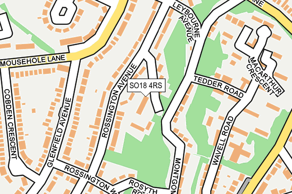 SO18 4RS map - OS OpenMap – Local (Ordnance Survey)