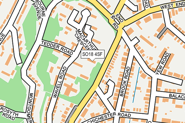 SO18 4SF map - OS OpenMap – Local (Ordnance Survey)